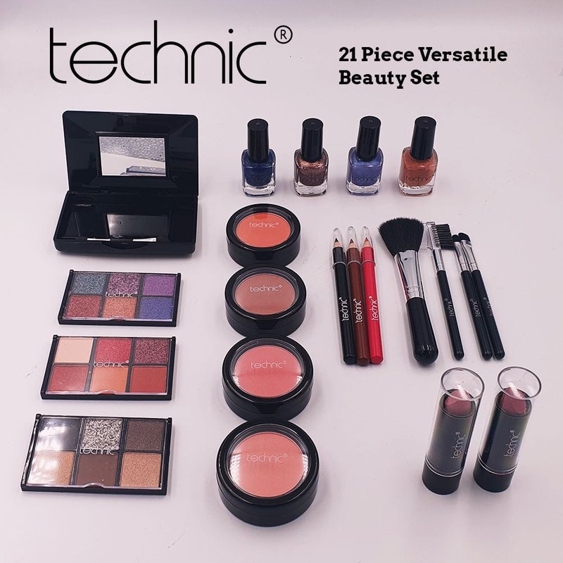 Technic 21 Pcs Versatile Beauty Makeup Cosmetics & Tools Set