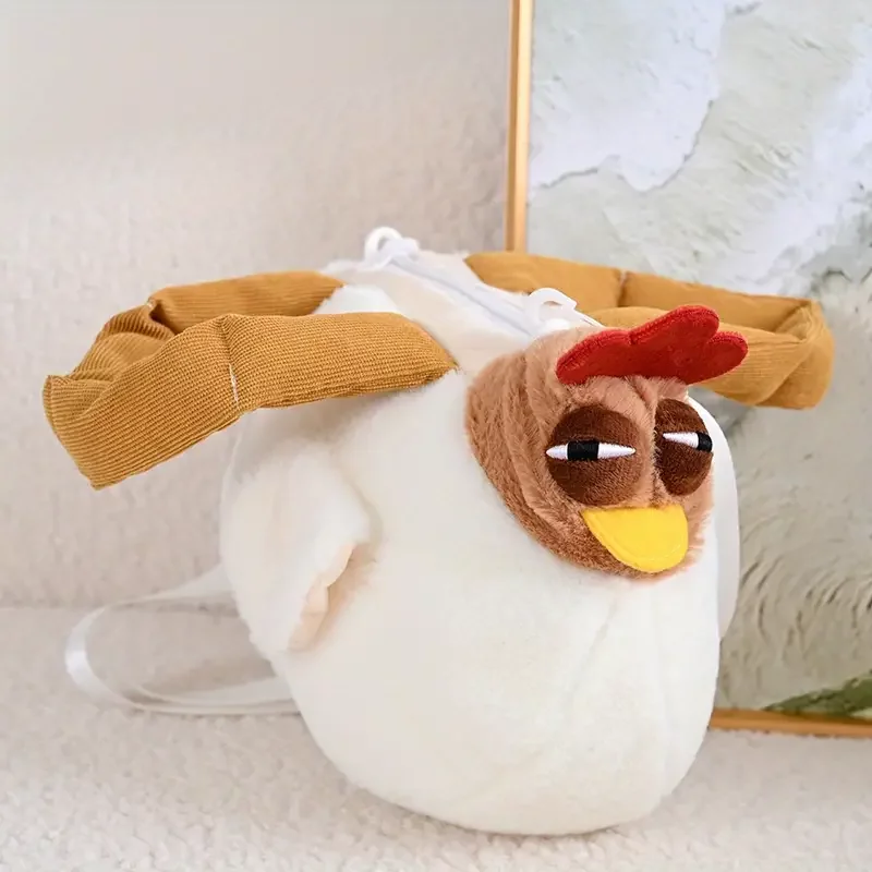 Ultra-Soft Plush Chicken Tote Bag