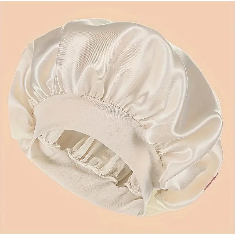 Satin Sleeping Hair Bonnet - Beige