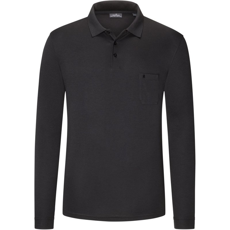 Ragman Langarm Poloshirt in Soft Knit-Qualität, Extralang