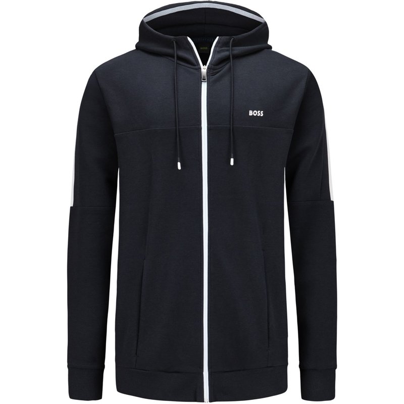 BOSS GREEN Sweatjacke mit Kapuze und Stretch