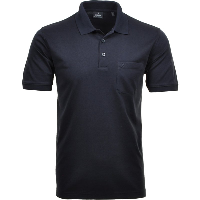 Ragman Pflegeleichtes Poloshirt mit glatter Micropima-Baumwolle