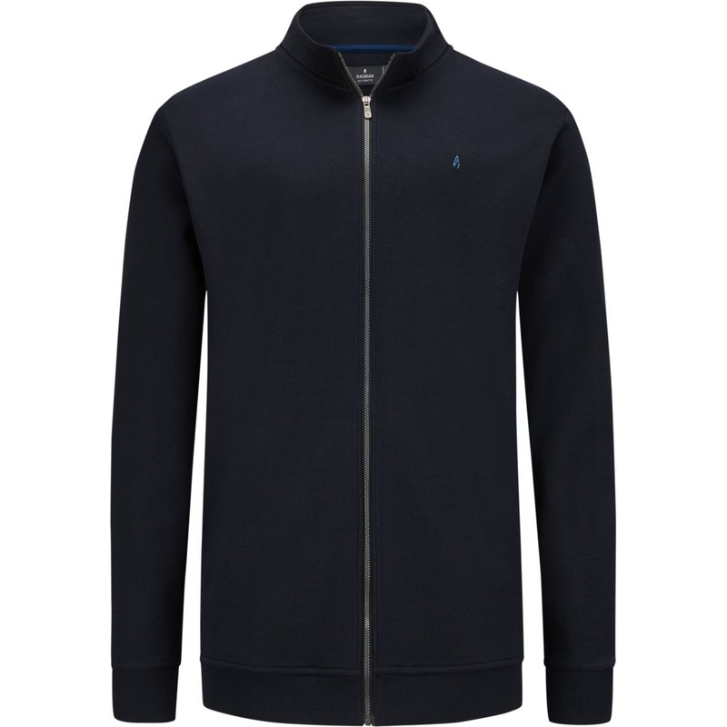 Ragman Sweatjacke mit Logostickerei, extralang