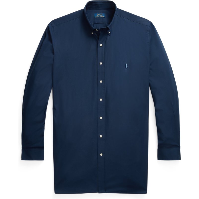 Polo Ralph Lauren Unifarbenes Stretch-Hemd mit Button Down-Kragen