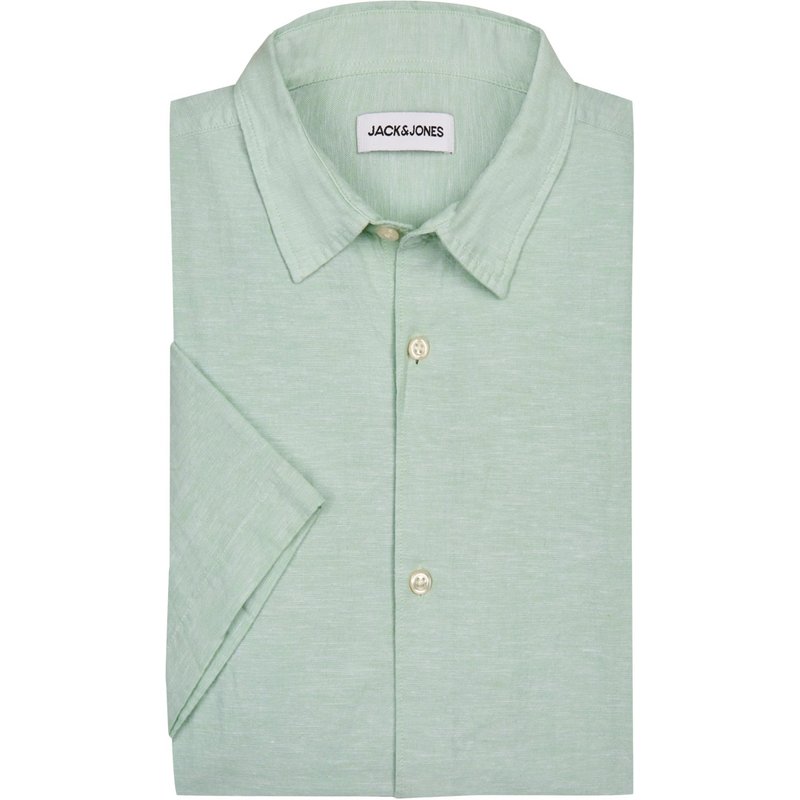 Jack & Jones Leichtes Kurzarmhemd aus Baumwolle und Leinen