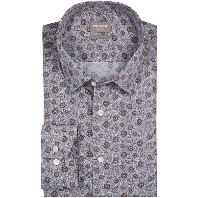 OLYMP Luxor, Comfort Fit, gemustertes Hemd