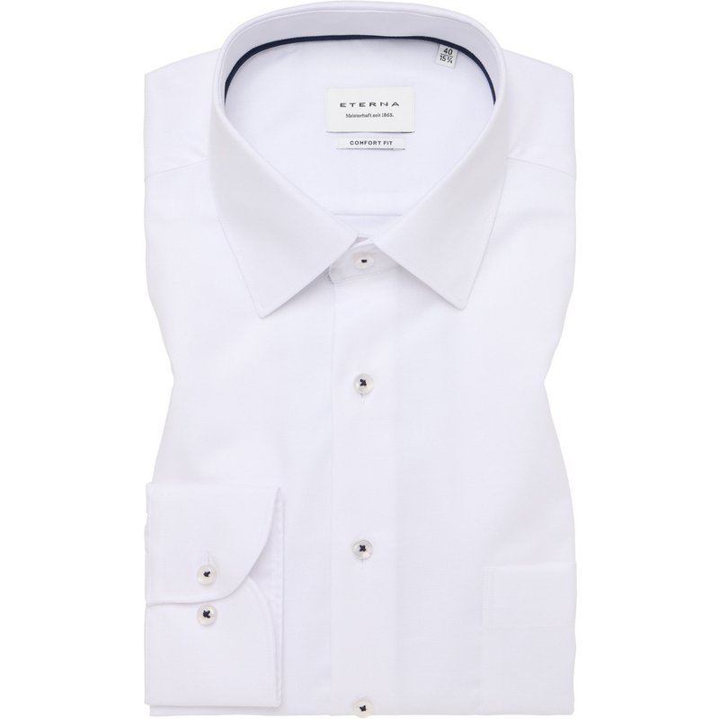 Eterna Unifarbenes Hemd aus Baumwolle in Oxford-Qualität, Comfort Fit