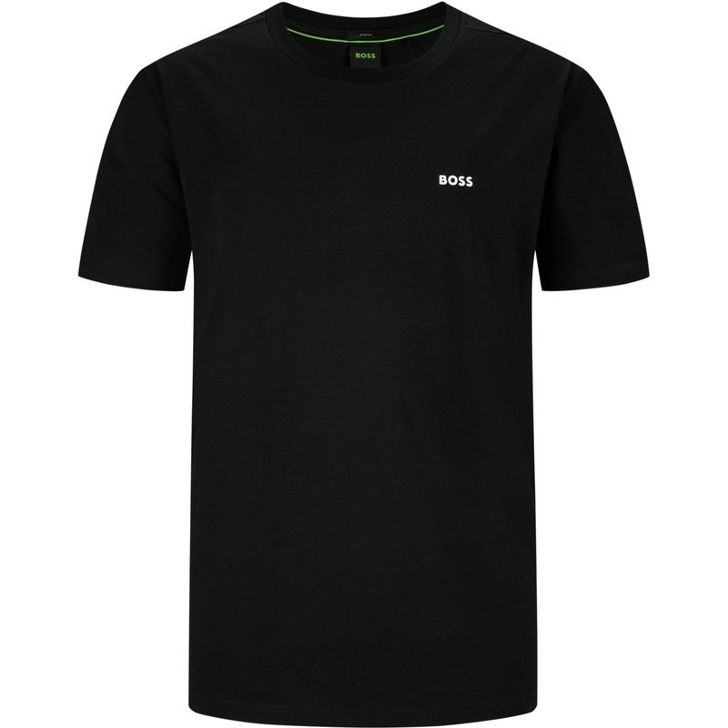 BOSS GREEN Stretch T-Shirt mit gummiertem Logo-Emblem