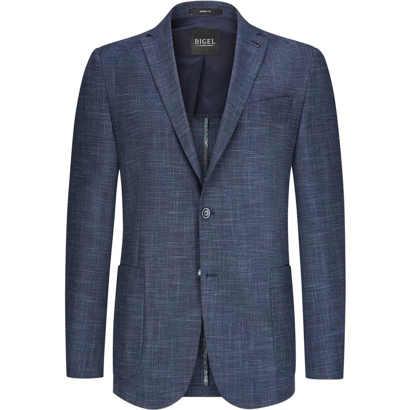 Digel Teilgefüttertes Sakko mit Ellenbogen-Patches, Modern Fit