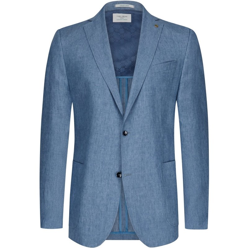 Carl Gross Teilgefüttertes Leinen-Sakko, Modern Fit