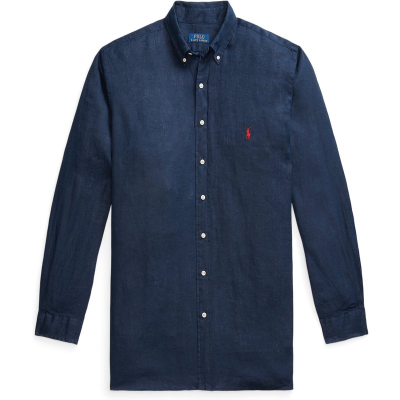 Polo Ralph Lauren Leinenhemd mit Logo-Aufnäher