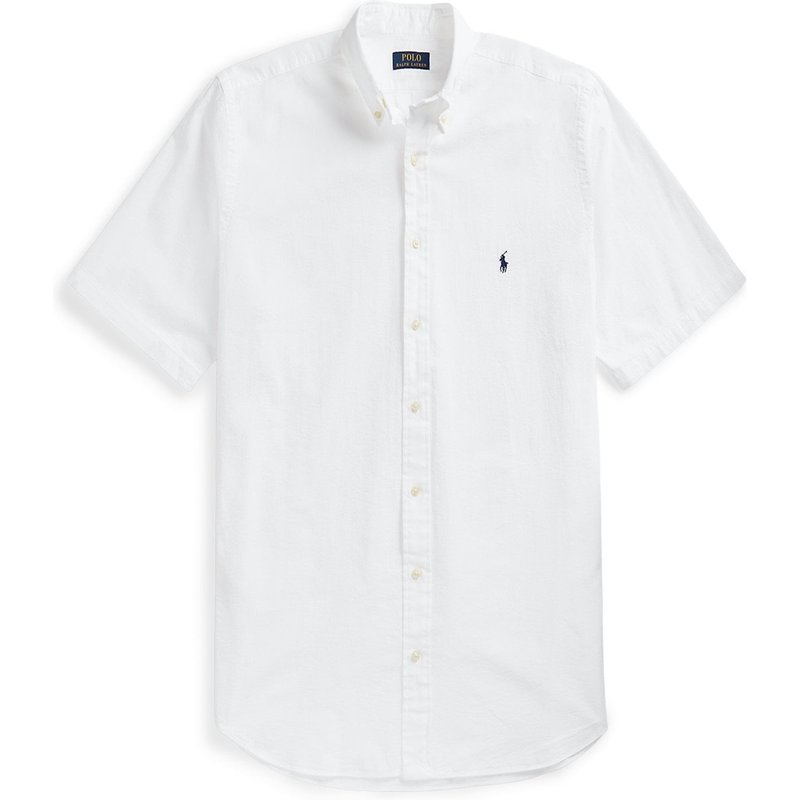 Polo Ralph Lauren Kurzarmhemd in Seersucker-Qualität mit Logo-Aufnäher