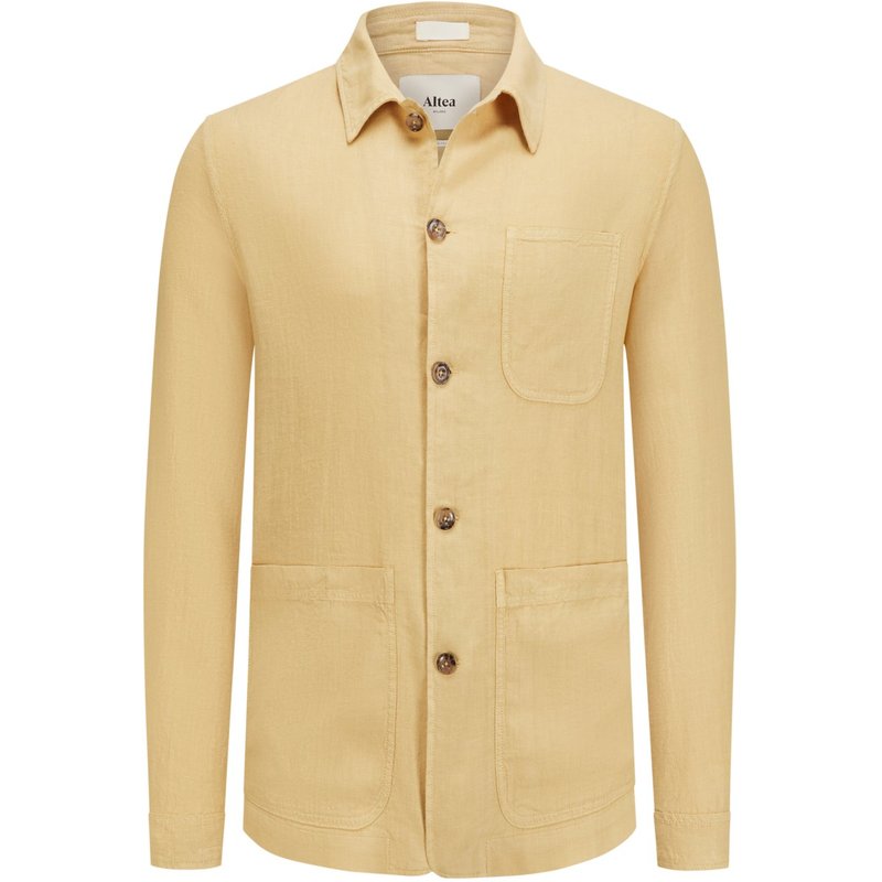 Altea Leichtes Overshirt aus Leinen mit aufgesetzten Taschen