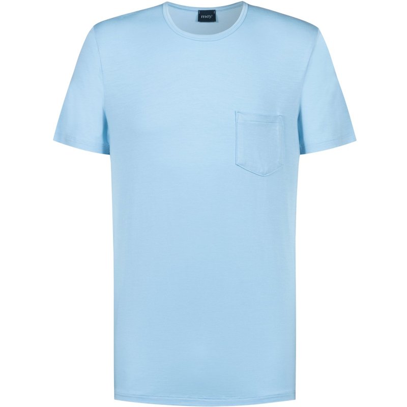 Mey Unifarbenes Schlaf-T-Shirt mit Brusttasche und O-Neck
