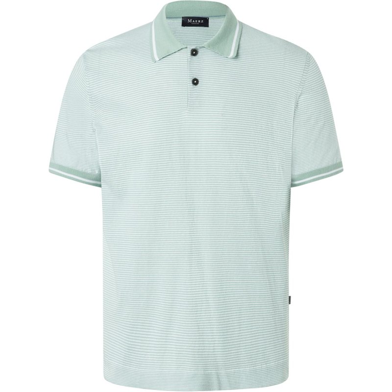 Maerz Streifen-Poloshirt mit Leinenanteil
