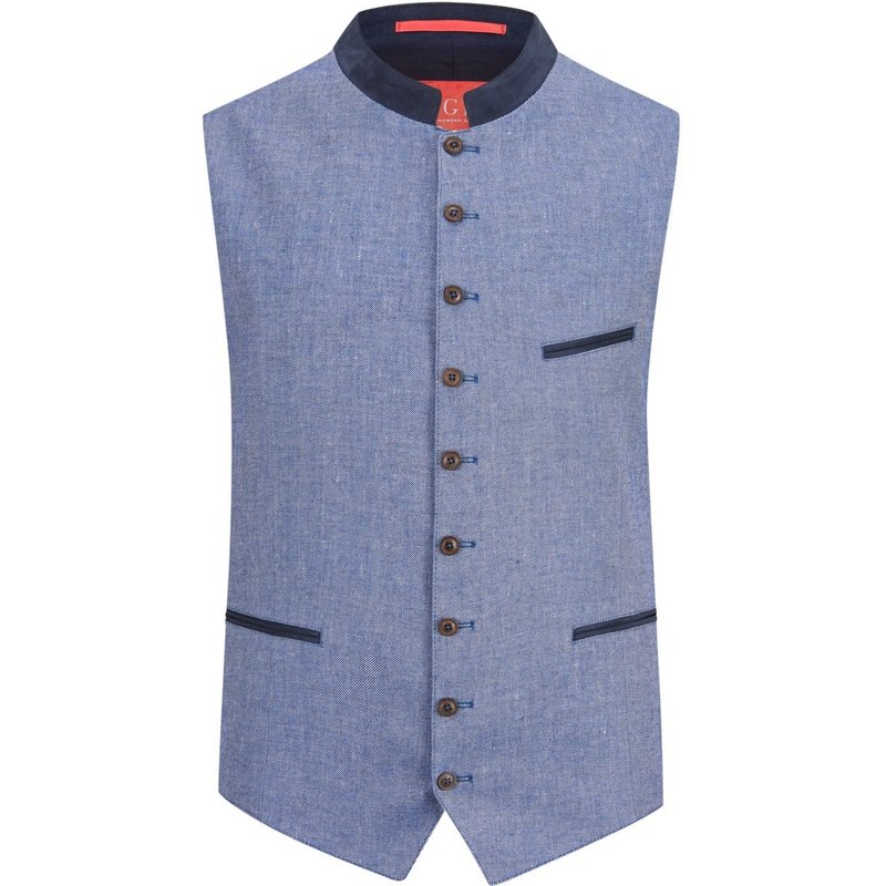 Digel Weste Edo in melierter Denim-Optik