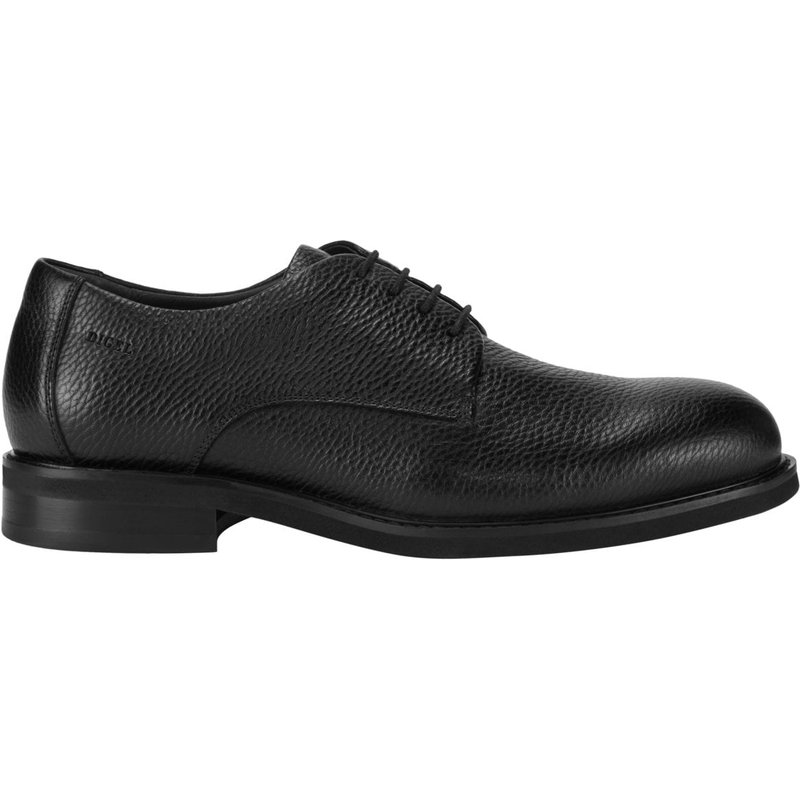 Digel Derby-Schuhe aus genarbtem Leder mit Blockabsatz