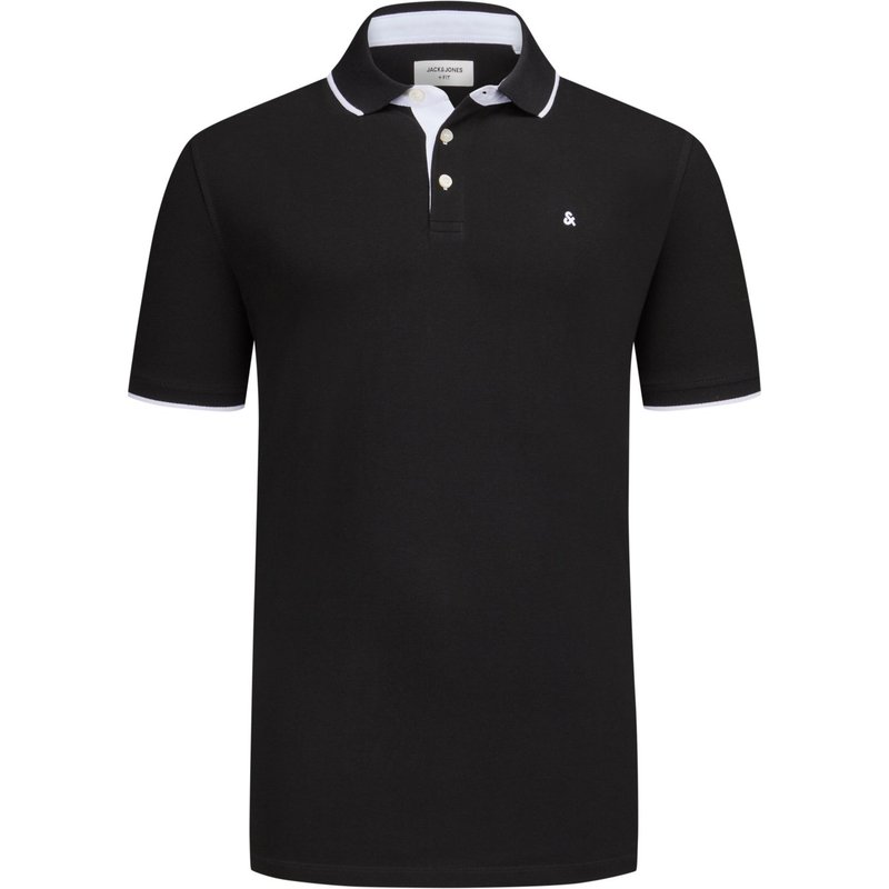 Jack & Jones Piqué-Poloshirt mit Streifenakzenten