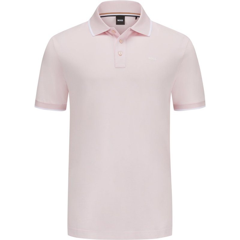 BOSS Poloshirt in Piqué-Qualität mit Label-Print