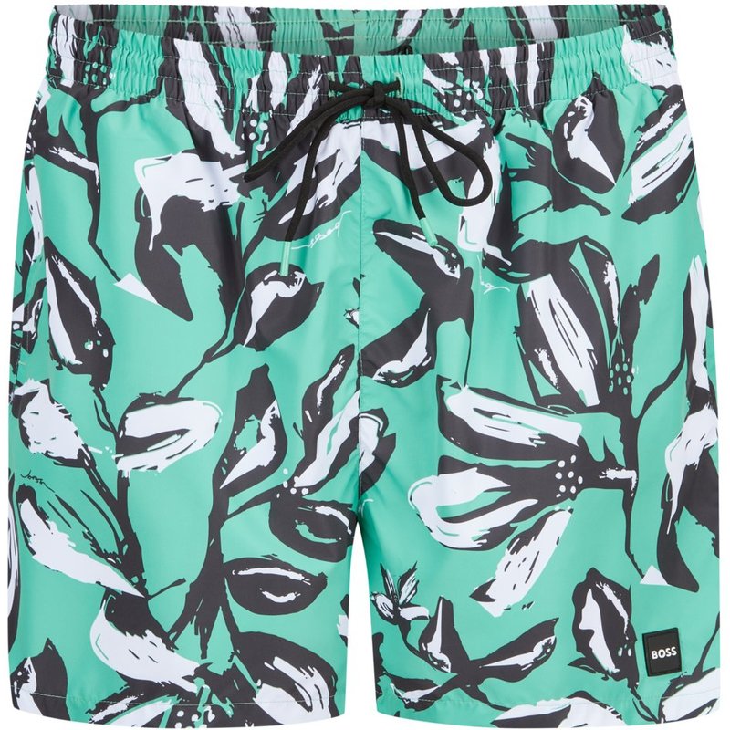 BOSS Badeshorts mit abstraktem Print