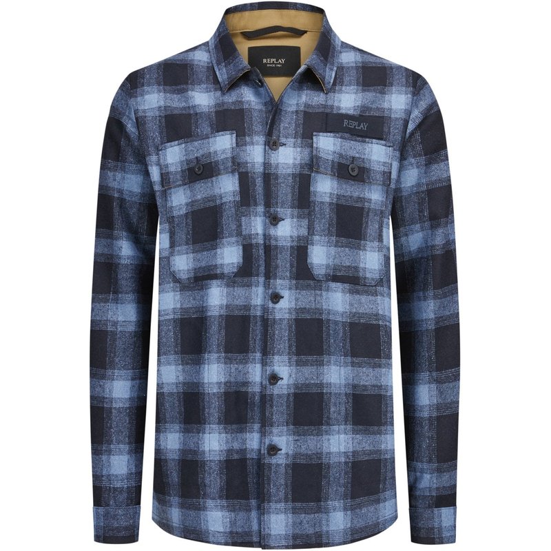 Replay Kariertes Flanell-Overshirt