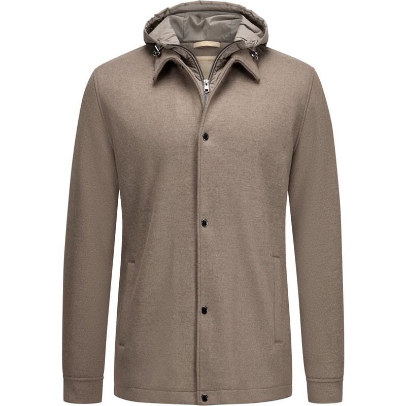 Woolrich Primaloft Shirtjacket in Strick-Optik