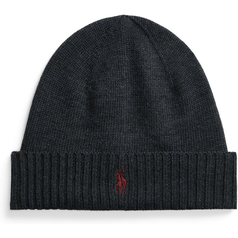 Polo Ralph Lauren Mütze in leicher Woll-Qualität mit Logo-Aufnäher