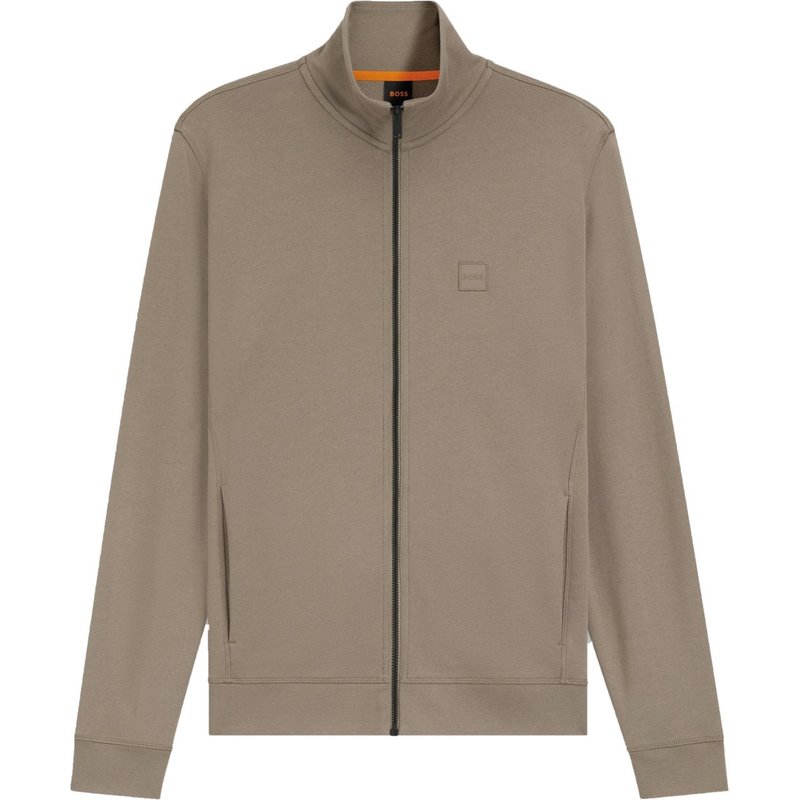 BOSS ORANGE Sweatjacke aus Baumwolle mit Label-Emblem