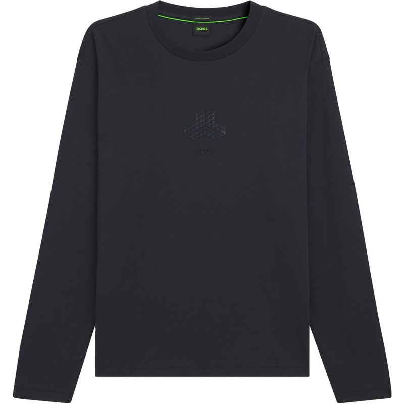 BOSS GREEN Longsleeve aus einem soften Baumwolljersey mit Frontprint