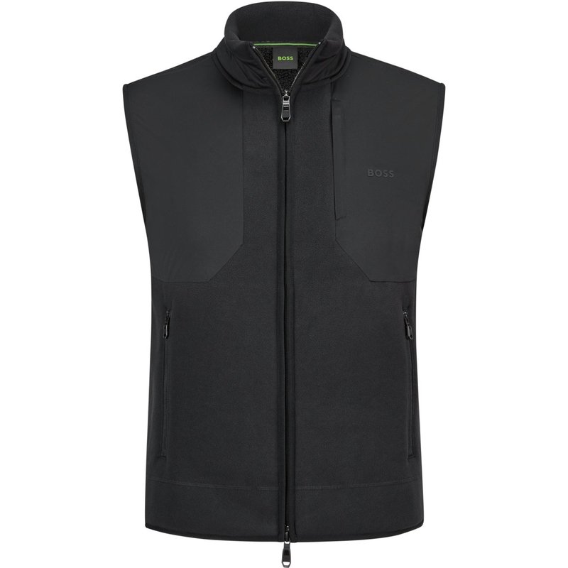BOSS GREEN Fleece-Weste mit Teddyfell-Futter