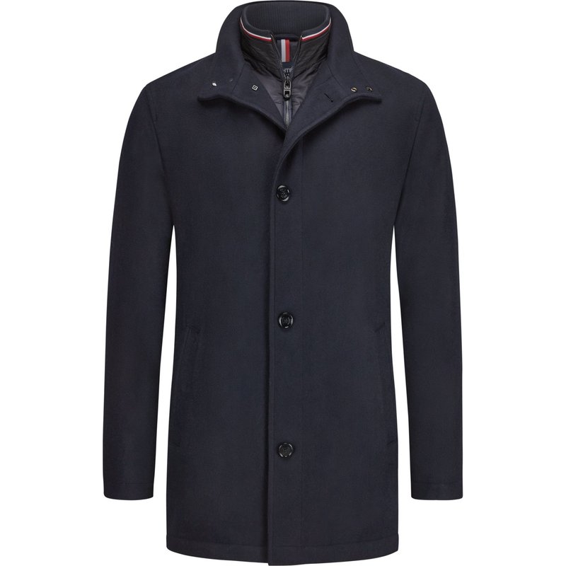 Hechter Paris Wattierte Wolljacke mit Steppblende