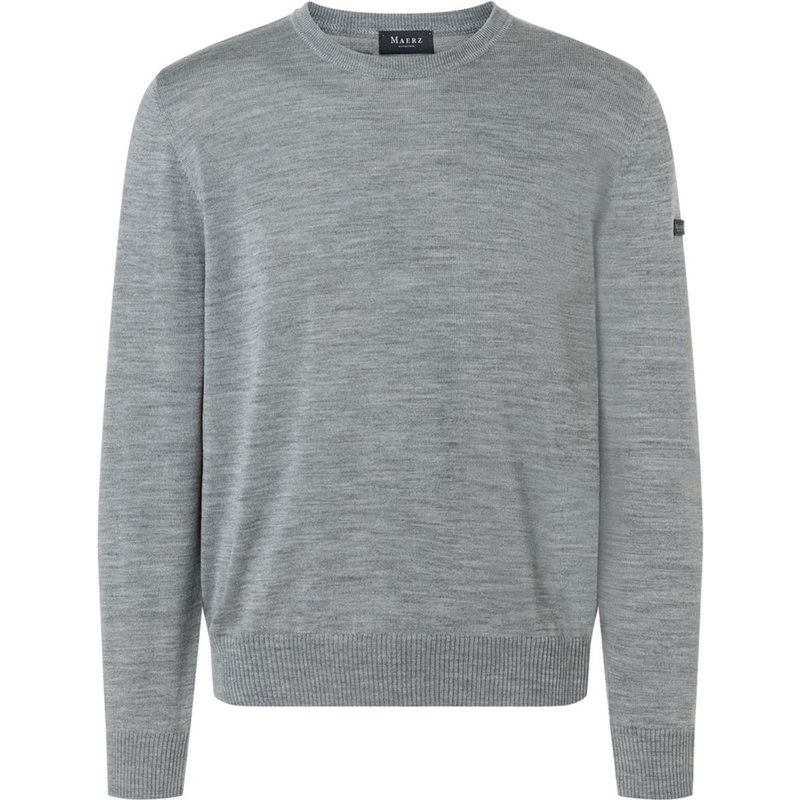 Maerz Leichter Rundhals-Pullover aus maschinenwaschbarer Merinowolle