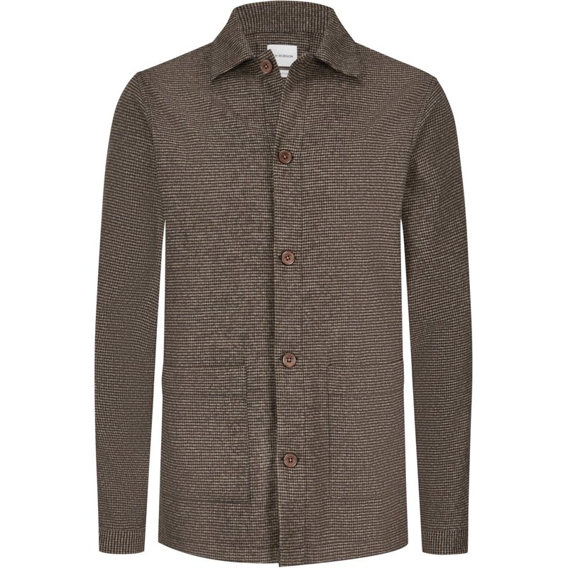 ROY ROBSON Softes Overshirt aus Baumwolle mit Hahnentritt-Muster
