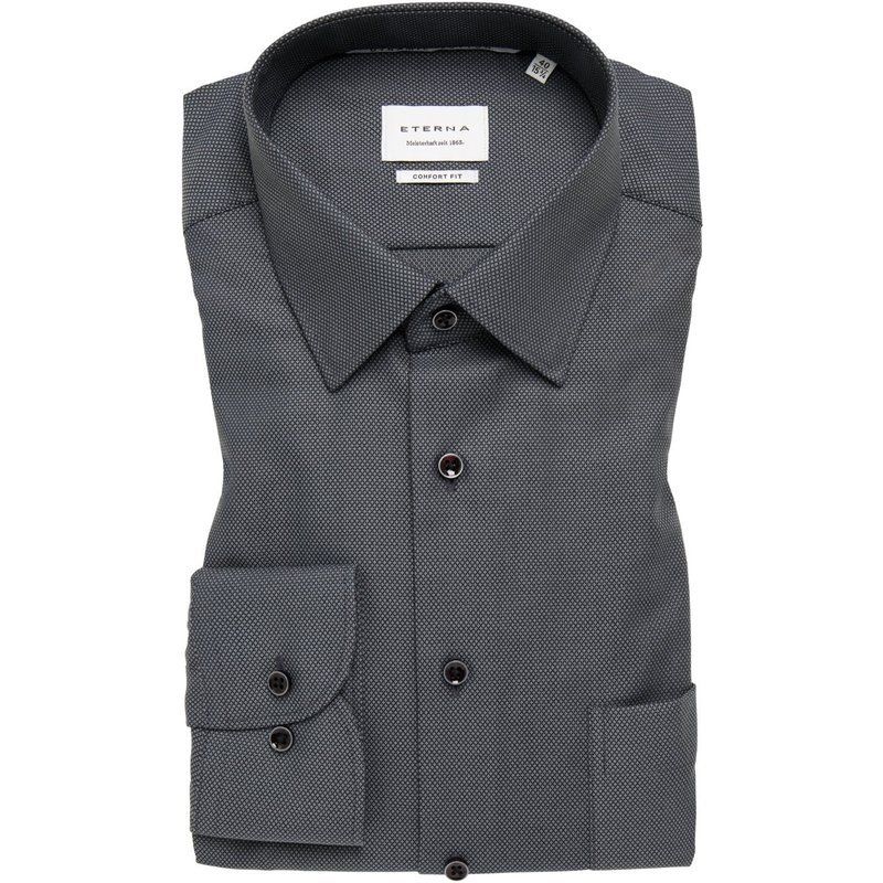 Eterna Hemd aus Baumwolle mit feinem Muster, Comfort Fit