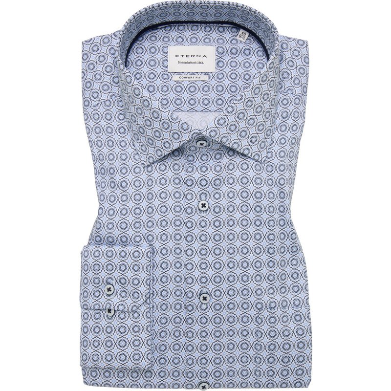 Eterna Hemd aus Baumwolle mit Print, Comfort Fit