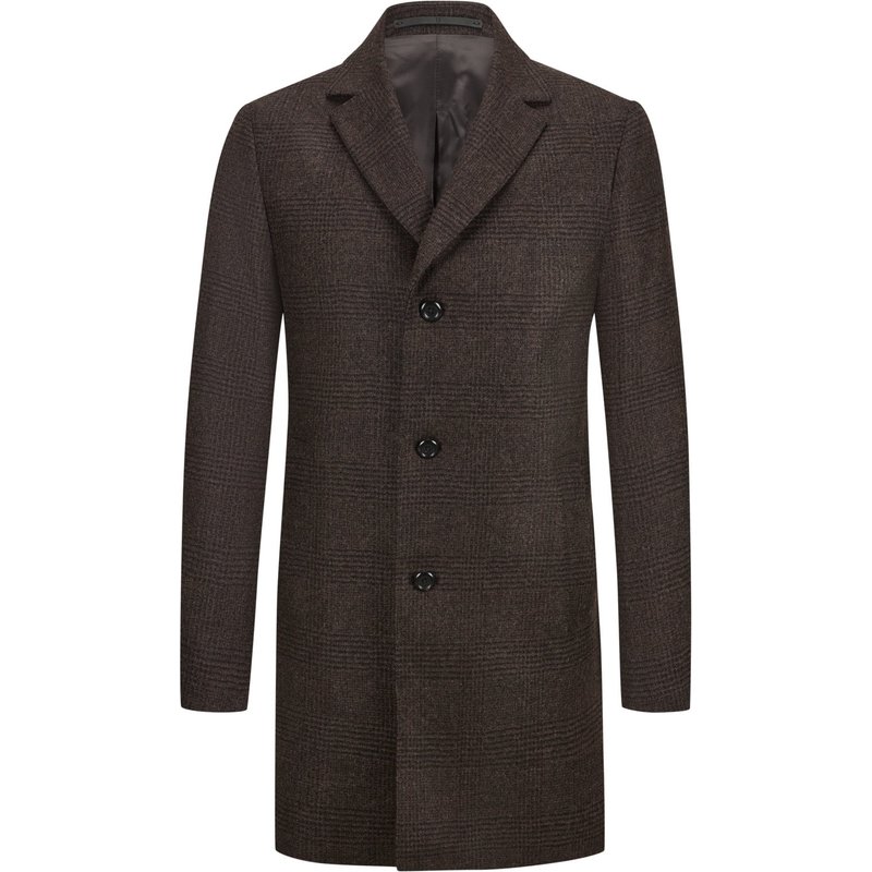 Dressler Kurzmantel aus Schurwolle mit Check-Muster