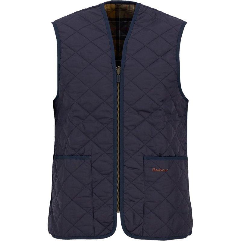 Barbour Wattierte Liner Steppweste mit Tartanfutter