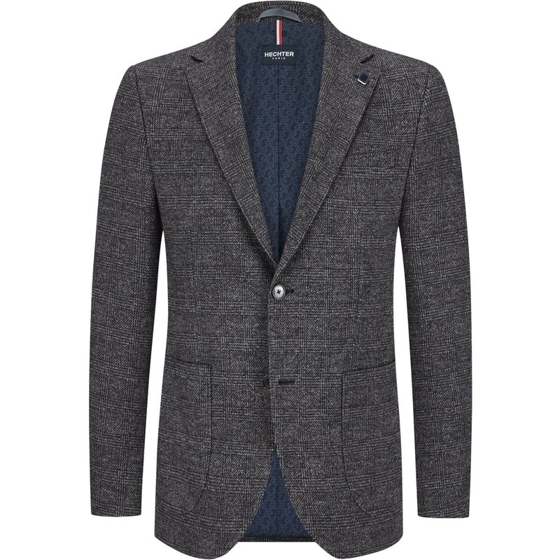 Hechter Paris H-Xtension Jersey-Sakko mit Glencheck-Muster