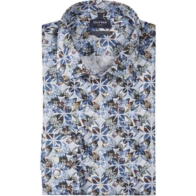 OLYMP Luxor, Modern Fit, Hemd mit floralem Print, Extralang