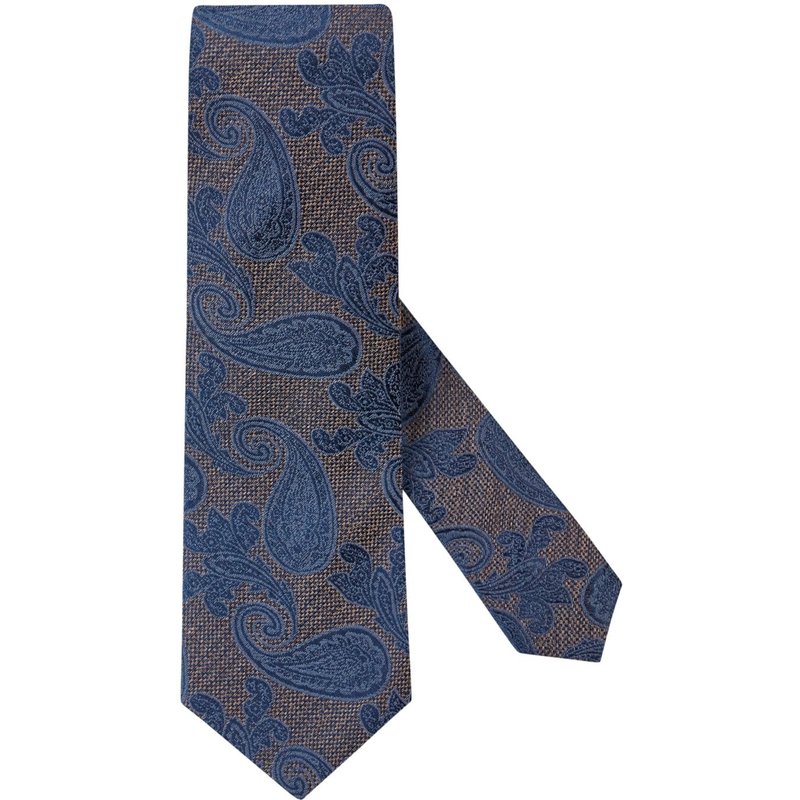 Goldband Seiden-Krawatte mit strukturiertem Paisley-Muster