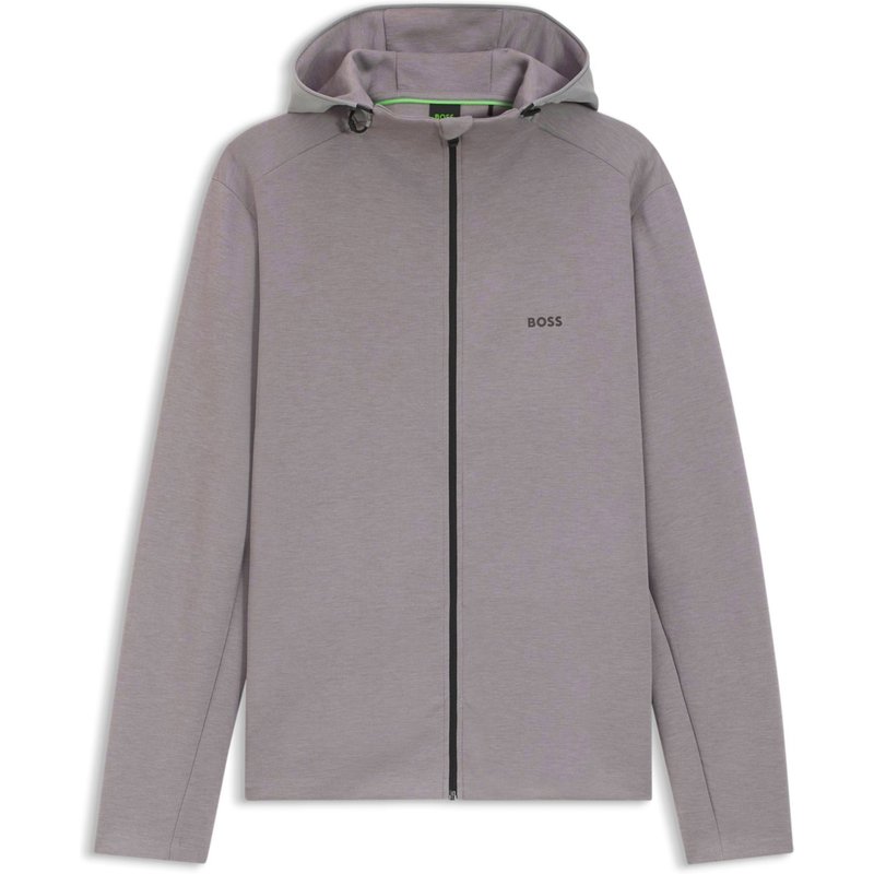 BOSS GREEN Jogging-Jacke mit Zip und Kapuze