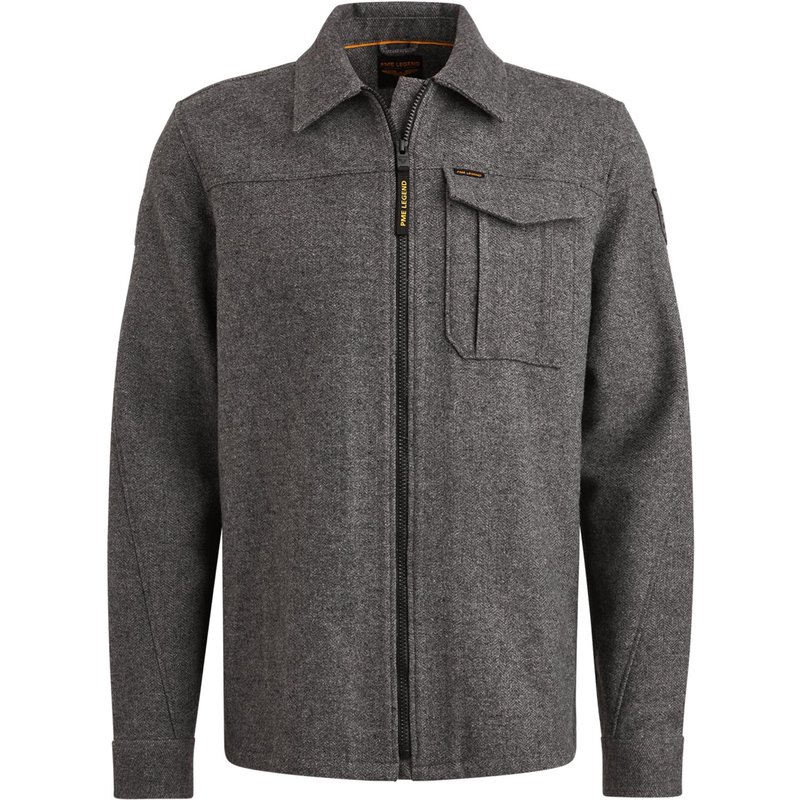 PME Legend Overshirt aus einem Woll-Mix mit Fischgrätmuster