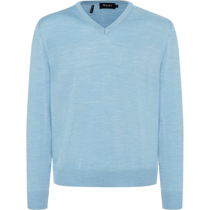 Maerz Pullover aus Merinowolle mit V-Ausschnitt
