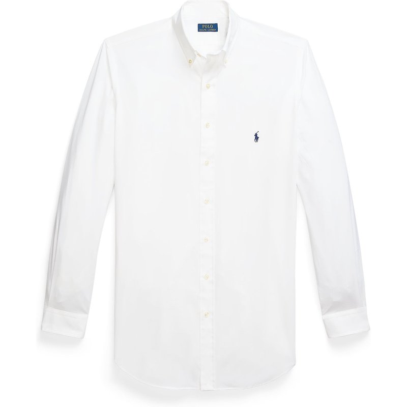 Polo Ralph Lauren Unifarbenes Stretch-Hemd in Popeline-Qualität mit Pony-Stickerei