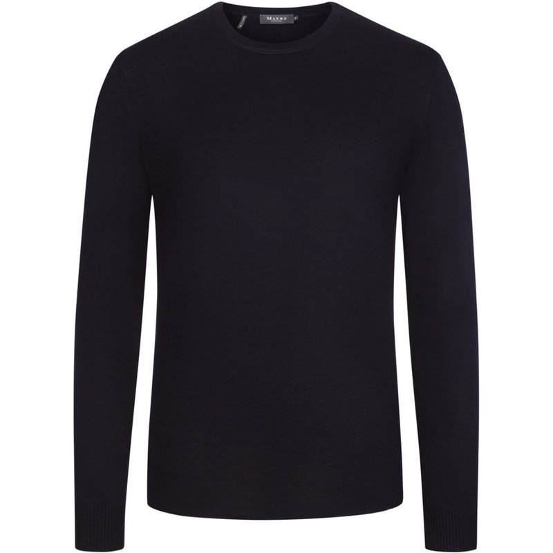 Maerz Pullover, O-Neck, in reiner Merinowolle