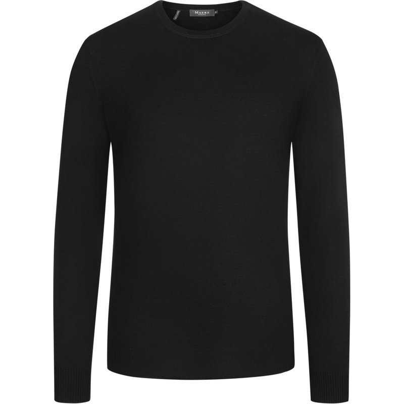 Maerz Pullover, O-Neck, in reiner Merinowolle