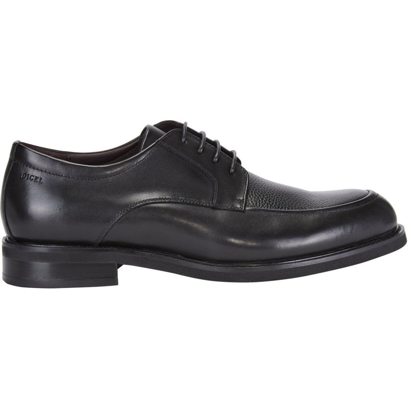 Digel Derby-Schuhe mit genarbter Leder-Partie