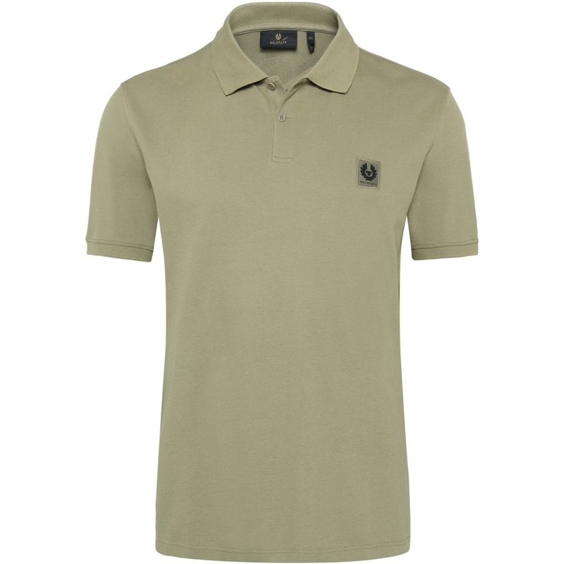 Belstaff Unifarbenes Piqué-Poloshirt mit Logo-Aufnäher