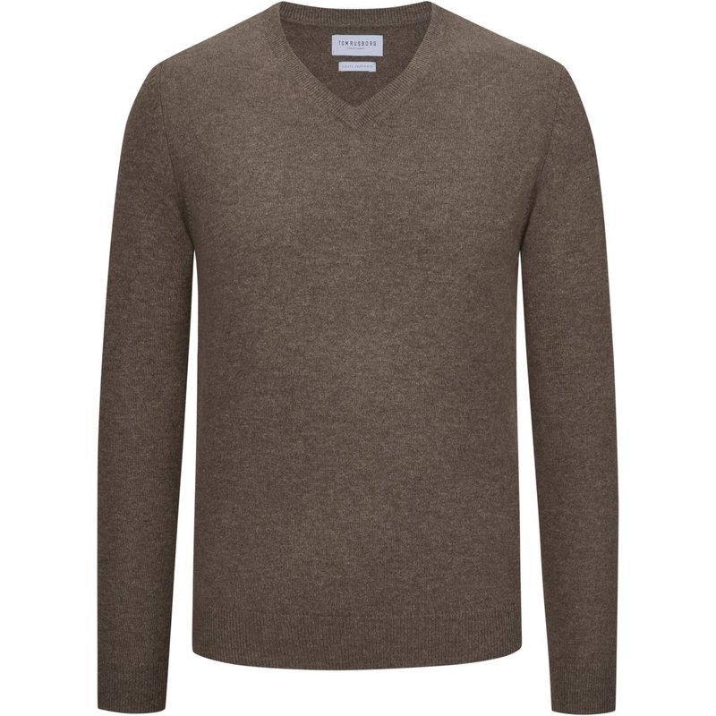 Tom Rusborg Kaschmirpullover mit V-Ausschnitt