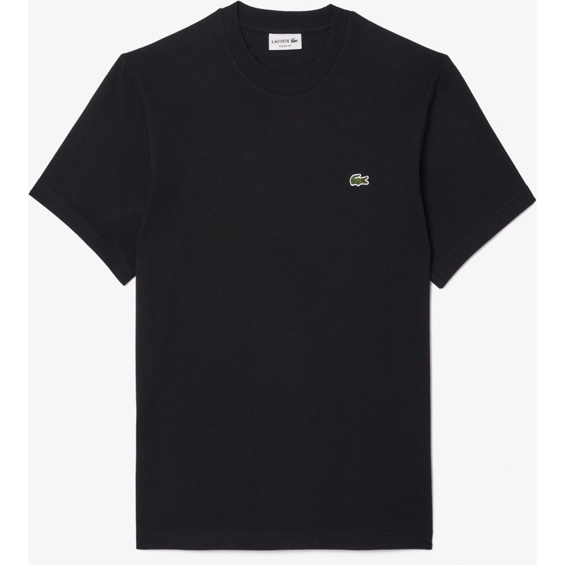 Lacoste Unifarbenes T-Shirt aus Baumwolle mit Krokodil-Stickerei, Classic Fit